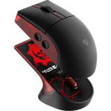 8BitDo Retro R8 Mouse - Gears of War: E-Day Zwart/rood, 50 - 26000 DPI, Bluetooth / USB-C / 2.4 GHz