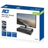 ACT Connectivity Monitor standaard extra wide met lade, in hoogte verstelbaar Zwart
