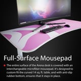 Arozzi Arena Gaming Desk - White Pink Wit/roze