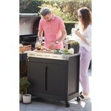 Barbecook Premium buddy voor gasbarbecue met werkblad kast Zwart/roestvrij staal