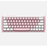 Iqunix EZ63 Pink Magnetic Switch Gaming HE Keyboard, gaming toetsenbord Wit/pink (roze), US lay-out, US-International, Gateron Magnetic Jade Pro, 60%, RGB, Double Shot PBT Keycaps