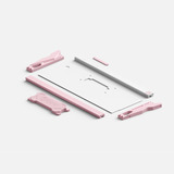 Iqunix EZ63 Pink Magnetic Switch Gaming HE Keyboard, gaming toetsenbord Wit/pink (roze), US lay-out, US-International, Gateron Magnetic Jade Pro, 60%, RGB, Double Shot PBT Keycaps