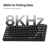 Keychron K2 Ultra 8K Wireless Custom Mechanical Keyboard Zwart, US lay-out (QWERTY), Keychron Apex Banana, 75%, RGB leds, OSA Double-shot PBT, USB-C | 2.4 GHz | Bluetooth 5.2