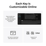 Keychron Q1 Ultra-M3 8K Wireless Custom Mechanical Keyboard Zwart, US lay-out (QWERTY), Keychron Silk POM Brown, 75%, 75%, RGB, Hot swap, 8K, 2.4 GHz / Bluetooth 5.2 / USB-C