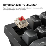 Keychron Q1 Ultra-M3 8K Wireless Custom Mechanical Keyboard Zwart, US lay-out (QWERTY), Keychron Silk POM Brown, 75%, 75%, RGB, Hot swap, 8K, 2.4 GHz / Bluetooth 5.2 / USB-C
