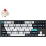 Keychron Q3 Max-M1 RGB mechanisch toetsenbord Zwart, US lay-out (QWERTY), Gateron Jupiter Red, 80% (TKL)	, RGB leds, KSA double-shot PBT, hot swap, Knob, 2.4GHz | Bluetooth 5.1 | USB-C