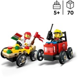 LEGO City - Raceautopakket: pizzabestelwagen vs. brandweerauto Constructiespeelgoed 60458 | zeepkistenraceset