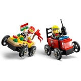 LEGO City - Raceautopakket: pizzabestelwagen vs. brandweerauto Constructiespeelgoed 60458 | zeepkistenraceset