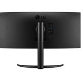 LG UltraWide 34WR55QK-B 34" Curved monitor Zwart, 2x HDMI, DisplayPort, 2x UBS-A, USB-C