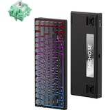 MCHOSE G75 Pro Tri-mode Gasket Structuur Mechanisch gaming toetsenbord Zwart, US lay-out, KTT Cabbage Tofu V2, 75%, RGB, hot swap, PBT Double-Shot, 2.4 GHz / USB-C / Bluetooth