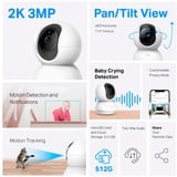 TP-Link TC71 Pan/Tilt Home Security Wi-Fi Camera Wit/zwart, Wi-Fi