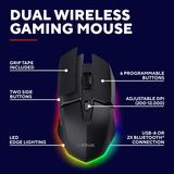 Trust GXT 122 Felox+ Verlichte gamingmuis Zwart, 200-12000 Dpi, 2.4 GHz, 2x Bluetooth