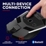 Trust GXT 122 Felox+ Verlichte gamingmuis Zwart, 200-12000 Dpi, 2.4 GHz, 2x Bluetooth