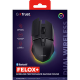 Trust GXT 122 Felox+ Verlichte gamingmuis Zwart, 200-12000 Dpi, 2.4 GHz, 2x Bluetooth