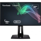 ViewSonic VP2768a-4K 27" monitor Zwart (mat), 2x HDMI, 1x DisplayPort, USB-A, USB-B, USB-C, LAN