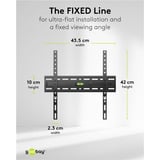 goobay TV Wall Mount FIXED 32 - 75 inch (81 - 191 cm), max. 45 kg wandmontage  Zwart