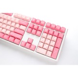 Ducky One 3 Gossamer Pink, toetsenbord Wit/roze, US lay-out, Cherry MX Silent Red, Double-shot PBT, Hot-swappable, QUACK Mechanics