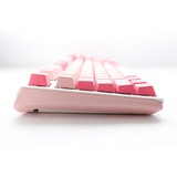 Ducky One 3 Gossamer Pink, toetsenbord Wit/roze, US lay-out, Cherry MX Silent Red, Double-shot PBT, Hot-swappable, QUACK Mechanics