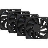 HYTE FA12 case fans Zwart, 4 stuks, 120 x 120 x 25 mm, PWM, 4 stuks