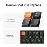 Keychron K3 Max SE QMK Wireless Custom Mechanical Keyboard, toetsenbord Zwart/houtkleur, US lay-out, Keychron Milk POM Red, 75%, RGB, Hot swap, 2.4 GHz / Bluetooth 5.3 / USB-C