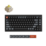 Keychron V1 Ultra 8K Wireless Custom Mechanical Keyboard Zwart, US lay-out (QWERTY), Keychron Silk POM Banana, 75%, 75%, RGB, Hot swap, 2.4 GHz / Bluetooth 5.3 / USB-C
