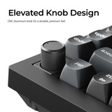 Keychron V1 Ultra 8K Wireless Custom Mechanical Keyboard Zwart, US lay-out (QWERTY), Keychron Silk POM Banana, 75%, 75%, RGB, Hot swap, 2.4 GHz / Bluetooth 5.3 / USB-C