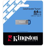 Kingston DataTraveler Kyson USB Flash Drive 64 GB usb-stick Zilver/blauw, USB-A 3.2 (5 Gbit/s)