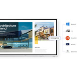 Samsung LH75WMFWLGCXEN Flip Pro Interactive Display WMF-X 4K Wit/grijs, HDMI, LAN, WiFi, BT, USB, Tizen 9.0, Touch