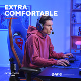 Trust GXT 721SM Ruya Pro Premium comfortabele gamingstoel Blauw/rood