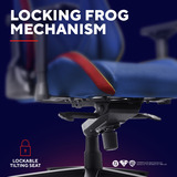 Trust GXT 721SM Ruya Pro Premium comfortabele gamingstoel Blauw/rood