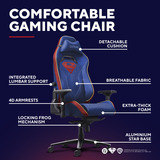 Trust GXT 721SM Ruya Pro Superman Gaming Stoel Blauw/rood