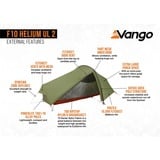 Vango F10 Helium UL 2 tent Donkergroen