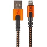 Xtorm Xtreme USB naar Lightning kabel 12W Oranje/zwart, 1,5 meter