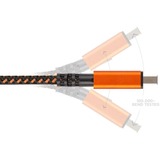 Xtorm Xtreme USB naar Lightning kabel 12W Oranje/zwart, 1,5 meter