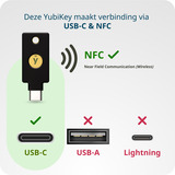 Yubico YubiKey 5C NFC security key Zwart, USB-C, NFC, FIDO-gecertificeerd
