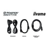 iiyama G-Master Red Eagle GB2471HS-B1 23.8" gaming monitor Zwart, 240Hz, HDMI, DisplayPort, Audio, NVIDIA G-Sync