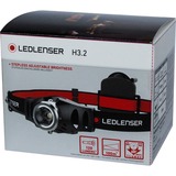 Ledlenser Hoofdlamp H3.2 led verlichting Zwart/rood, 120 lm, 6000 - 8000K
