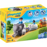 PLAYMOBIL 1.2.3 - Dierentrein Constructiespeelgoed 70405
