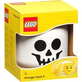 Room Copenhagen LEGO Storage Head Skelet, klein opbergdoos Wit/zwart