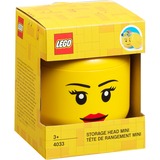 Room Copenhagen R.C. LEGO Storage Head 'Girl, mini opbergdoos Geel