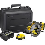 Stanley FATMAX V20 18V Cirkelzaag handcirkelzaag Geel/zwart, Koffer, oplader (4A) en 2 accu's (2.0Ah) inbegrepen