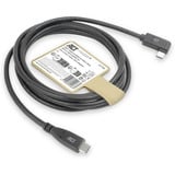 ACT Connectivity USB 3.0 10Gbps 60W USB Type-C® (recht) naar USB Type-C® (haaks links/rechts) kabel, 3 meter Zwart