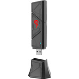 ASUS ROG USB-BE92 wlan adapter Zwart/rood