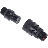 Alphacool Eiszapfen quick release set met dubbele schotfitting G1/4 IG - Deep Black verbinding Zwart (mat)