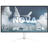 Arozzi Nova 27" gaming monitor Wit, 2x DisplayPort, 2x HDMI, Audio, Adaptive Sync, 260 Hz