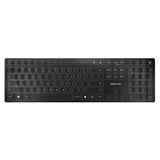 CHERRY KW 9100 SLIM toetsenbord Zwart, EU lay-out (QWERTY), Scissor switches, 100%, ABS, USB-C, 2.4 GHz, Bluetooth