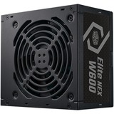 Cooler Master Elite NEX W600 230V, 600 Watt voeding  Zwart, 2x PCIe