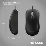 INCASE Designed by Microsoft Basic Optical Mouse Zwart