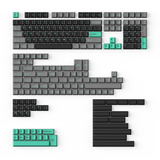 Keychron Cherry Profile Double - Shot PBT Full Set Keycaps - Hacker Mint Grijs/groen, 218 stuks