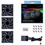 Lian Li UNI FAN TL 120 LCD RGB case fans Zwart, 3 stuks, 120 x 124 x 28 mm, PWM, Incl. controller